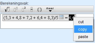 berekeningsvak met copy
