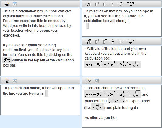 explanation of calculation box