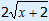 2 square root(x + 2)