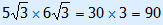 5 wortel 3 × 6 wortel 3 = 30 × 3 = 90