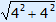 square root(4^2 + 4^2)