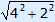 square root(4^2 + 2^2